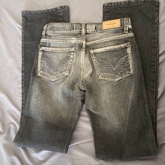 Rapsodia Super Low Rise Jeans black faded size 22 - Picture 3 of 10